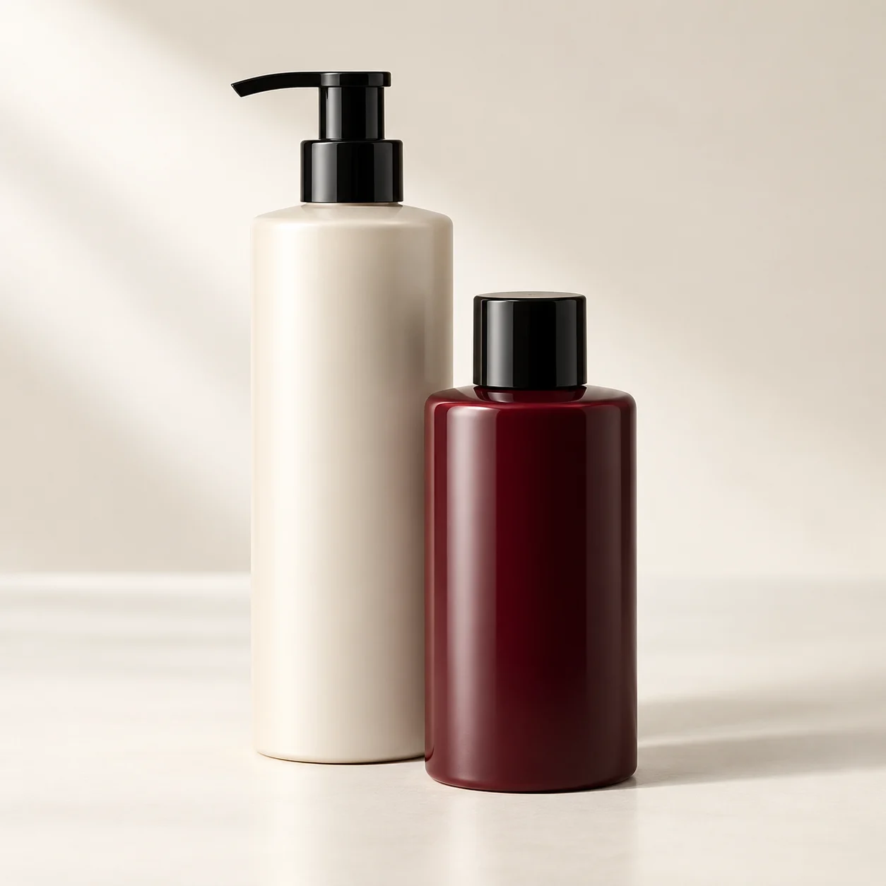 Confezioni illustrative di prodotti per la cura dei capelli
